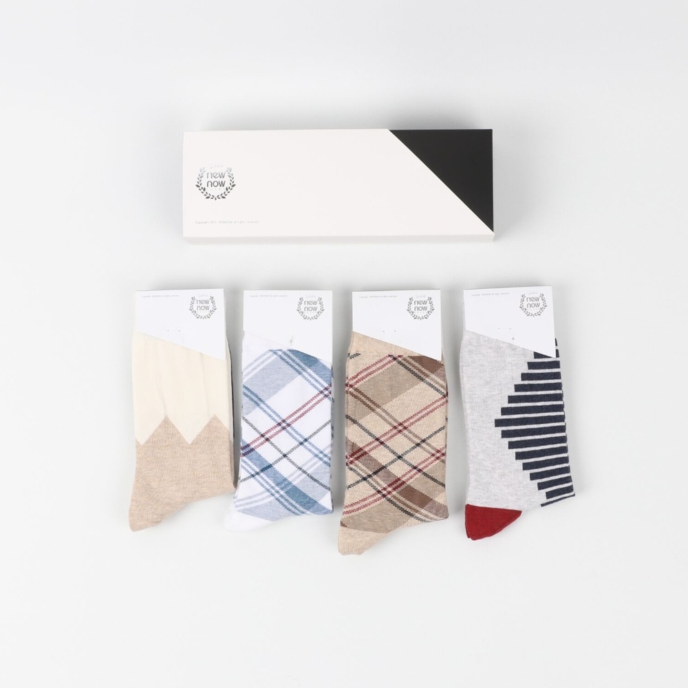 Mens Printed& Patterned Socks | 4 Pair Set